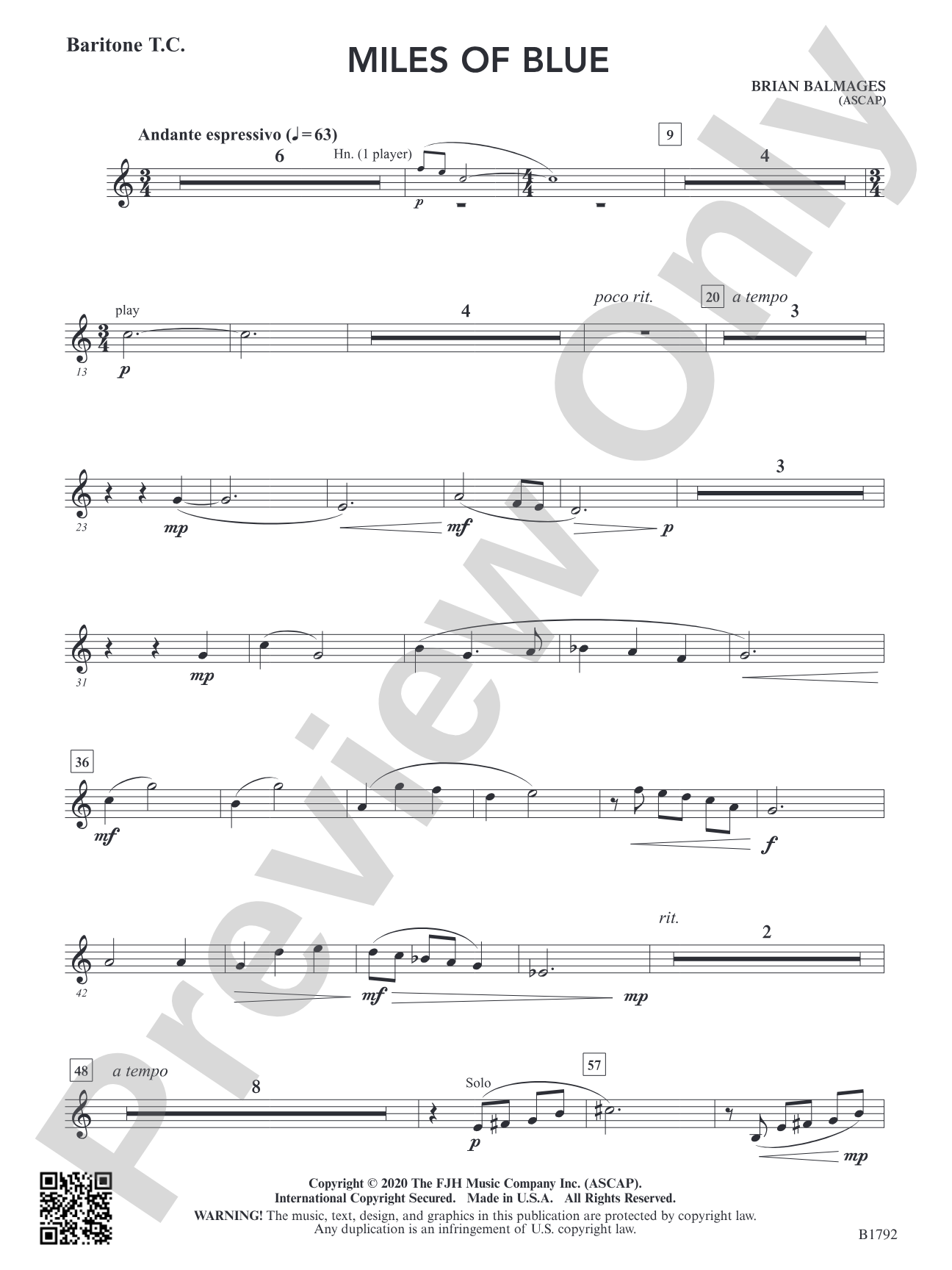 Miles of Blue: Baritone T.C.