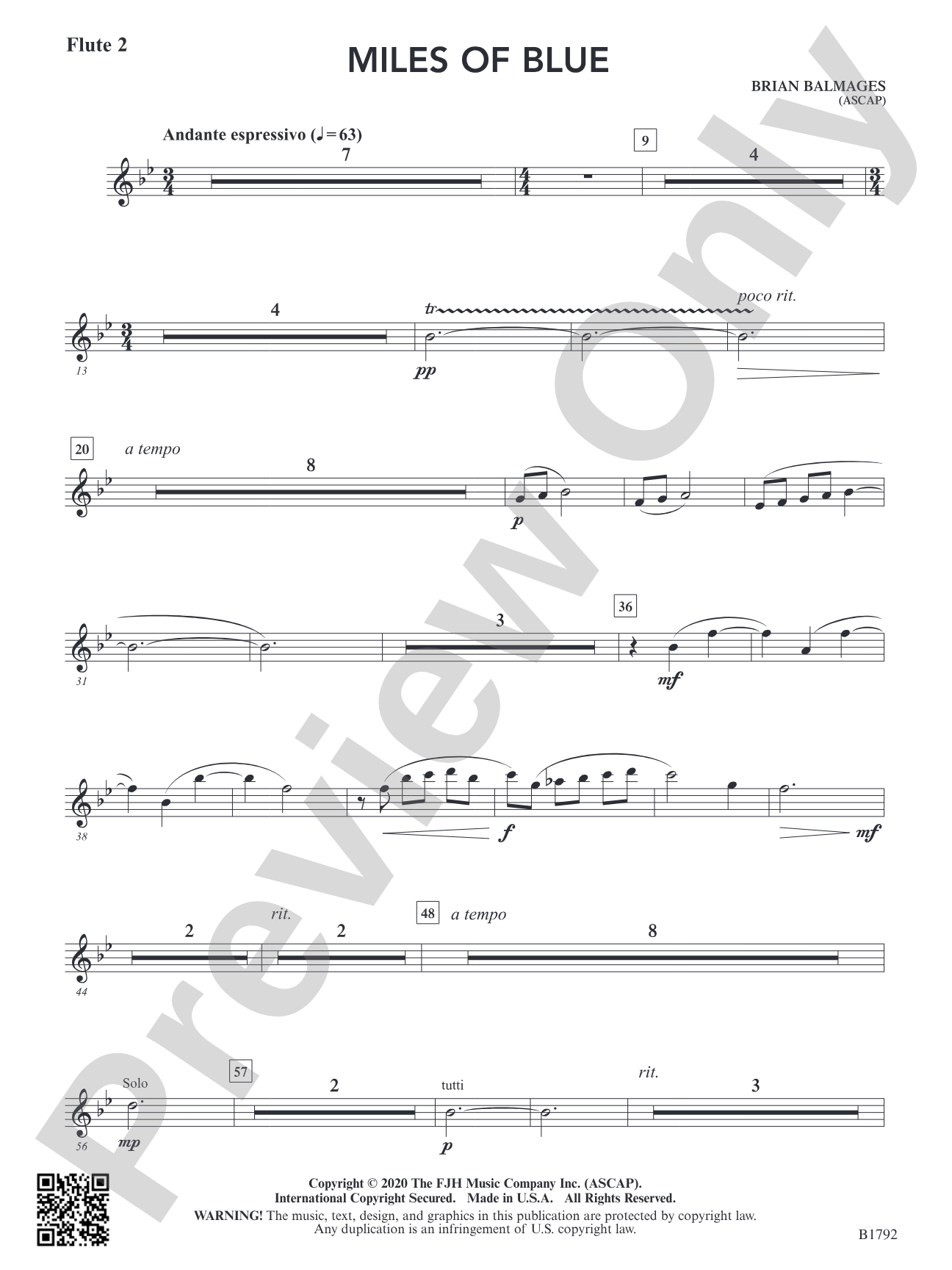 Miles of Blue: Flute 2