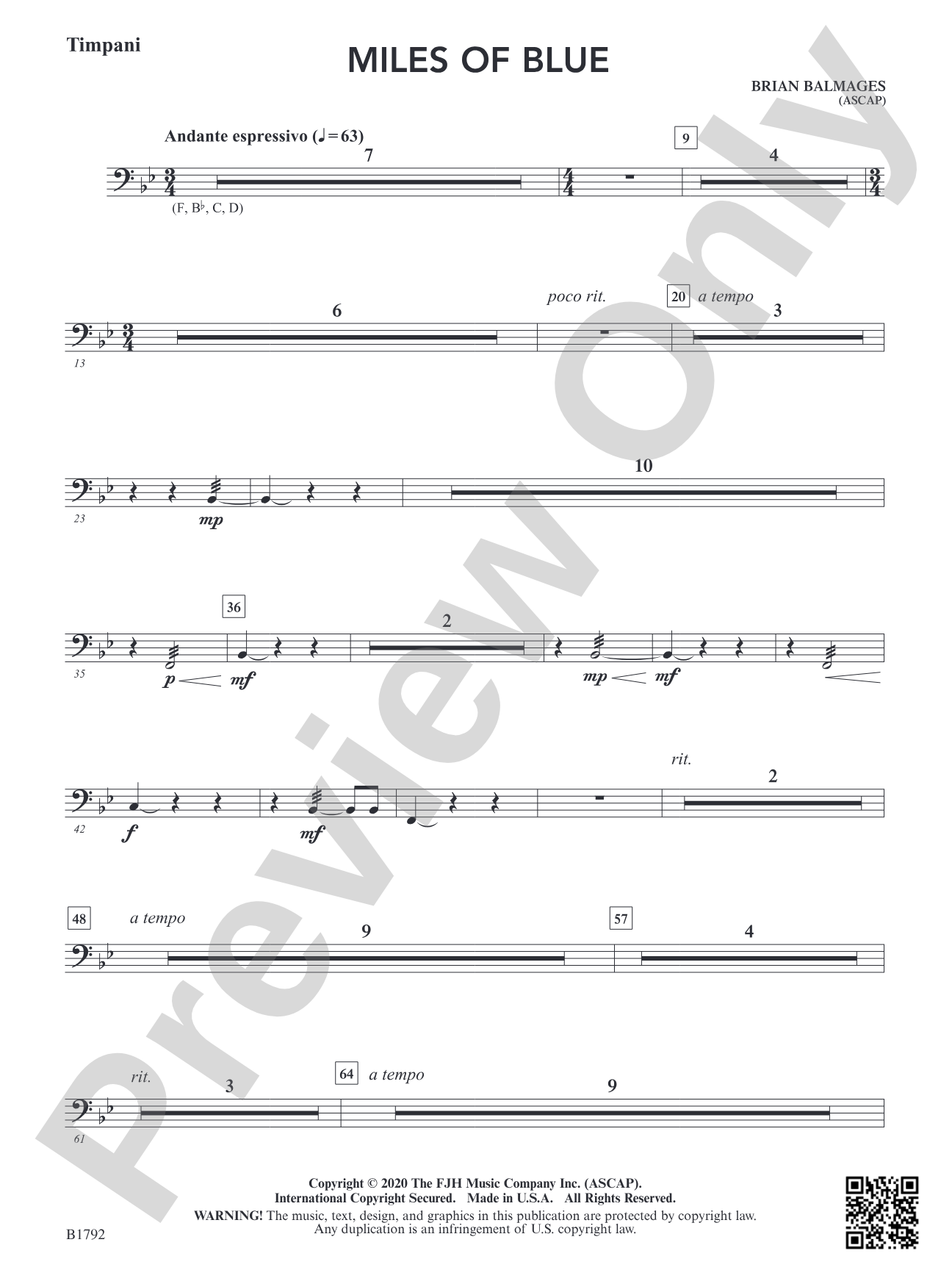 Miles of Blue: Timpani