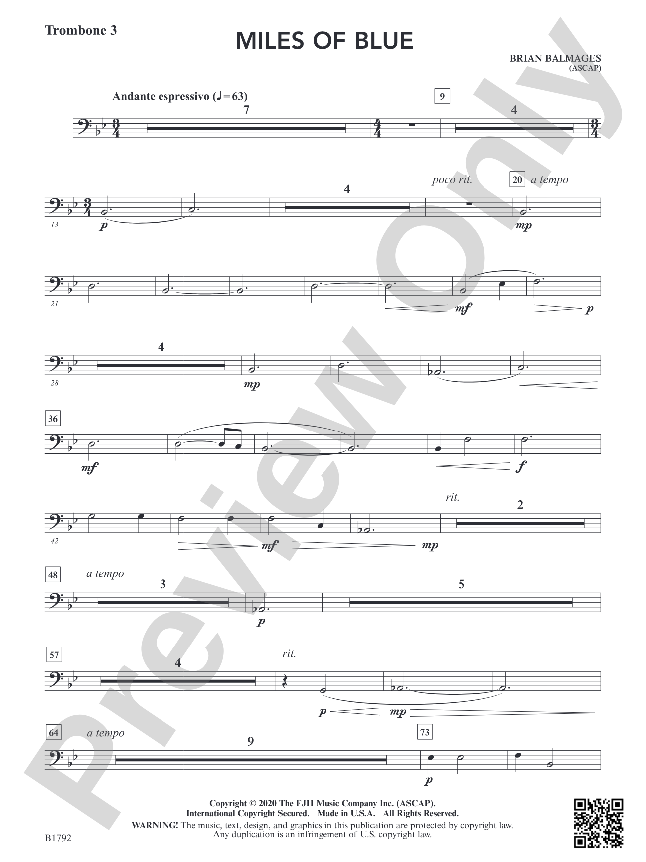 Miles of Blue: Trombone 3