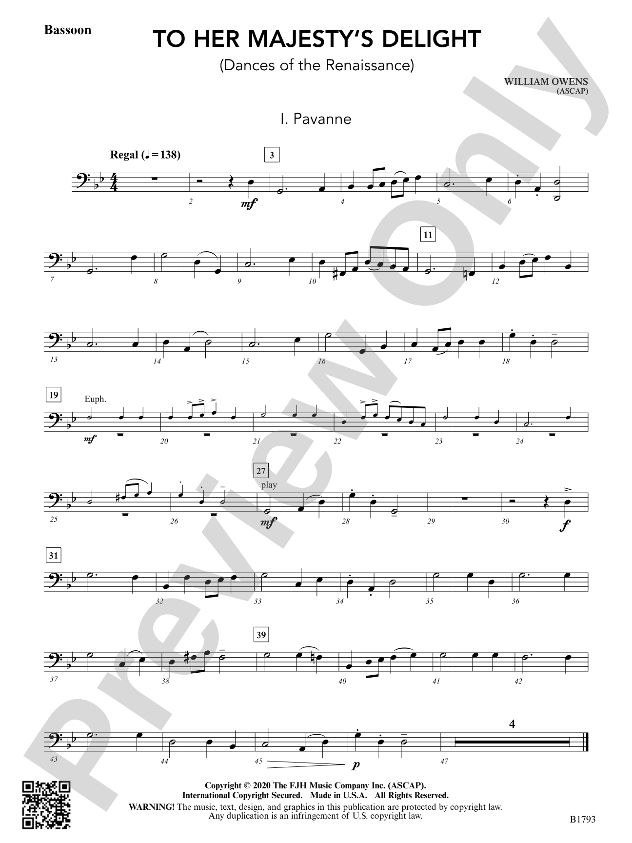 To Her Majesty's Delight: Bassoon