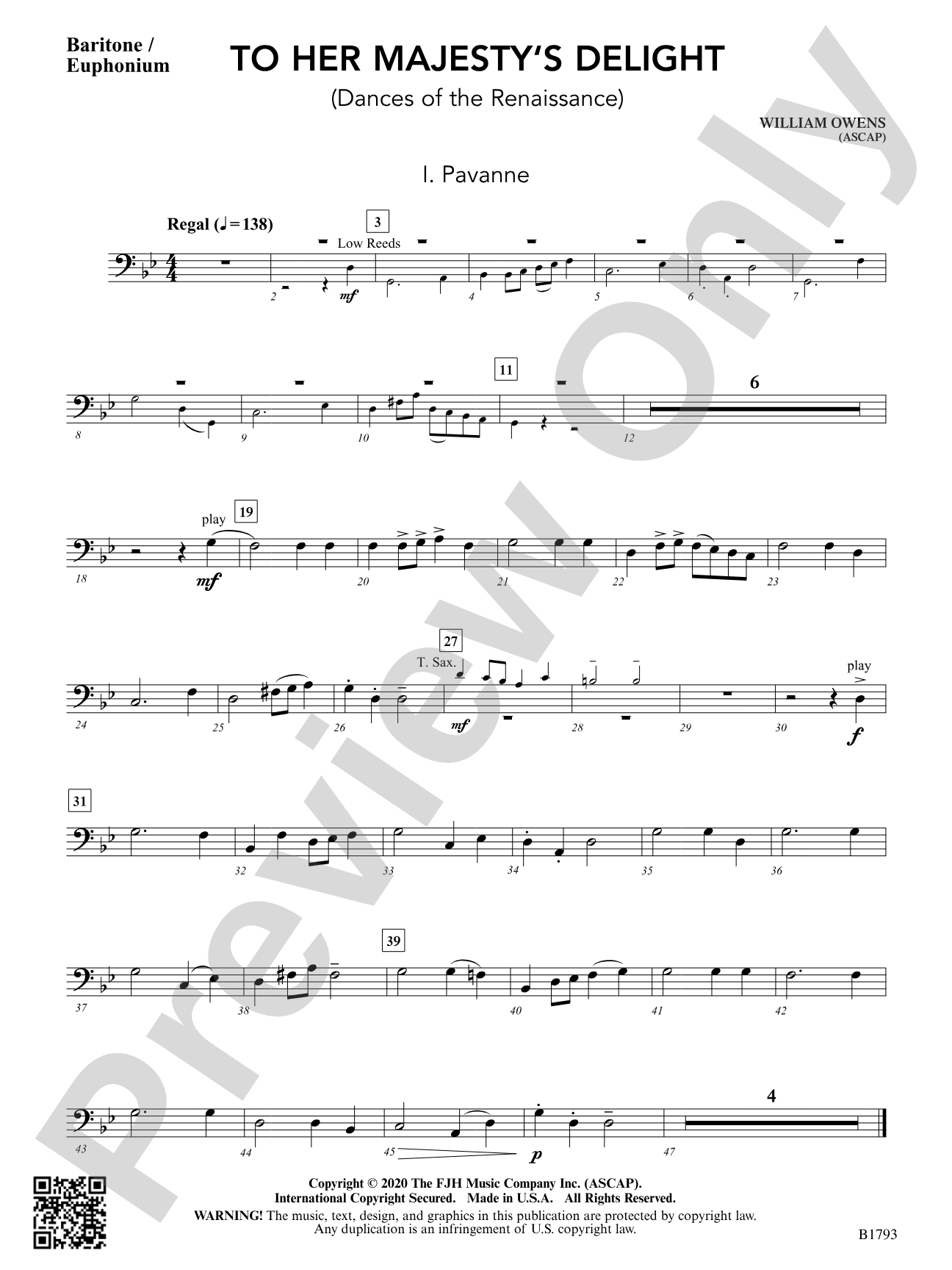 To Her Majesty's Delight: Baritone / Euphonium