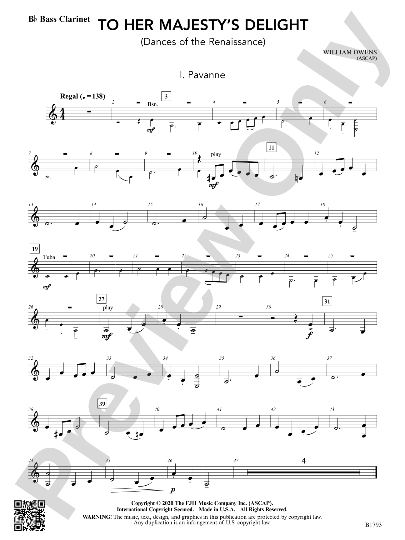 To Her Majesty's Delight: B-flat Bass Clarinet