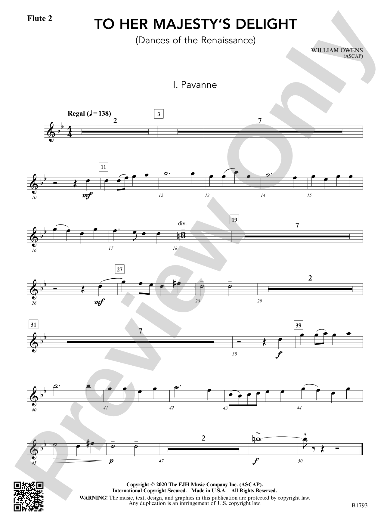 To Her Majesty's Delight: Flute 2