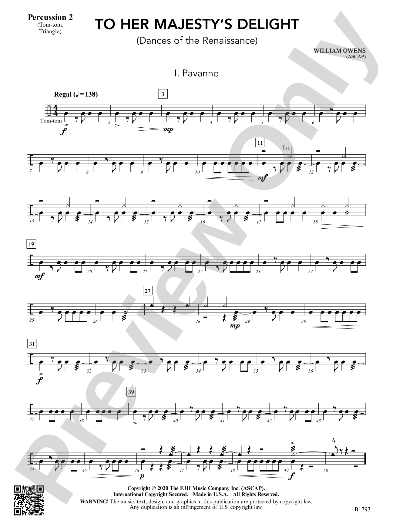 To Her Majesty's Delight: Percussion 2