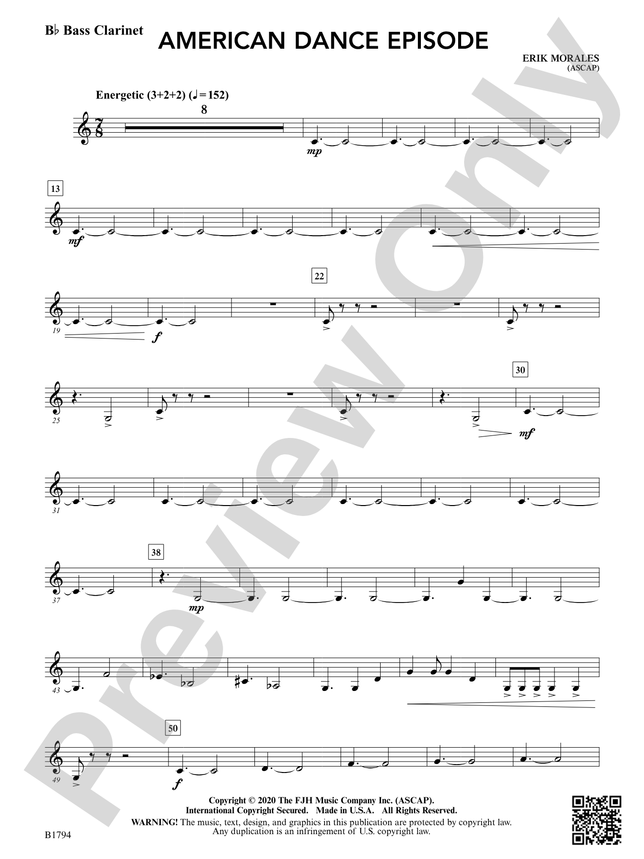 American Dance Episode: B-flat Bass Clarinet