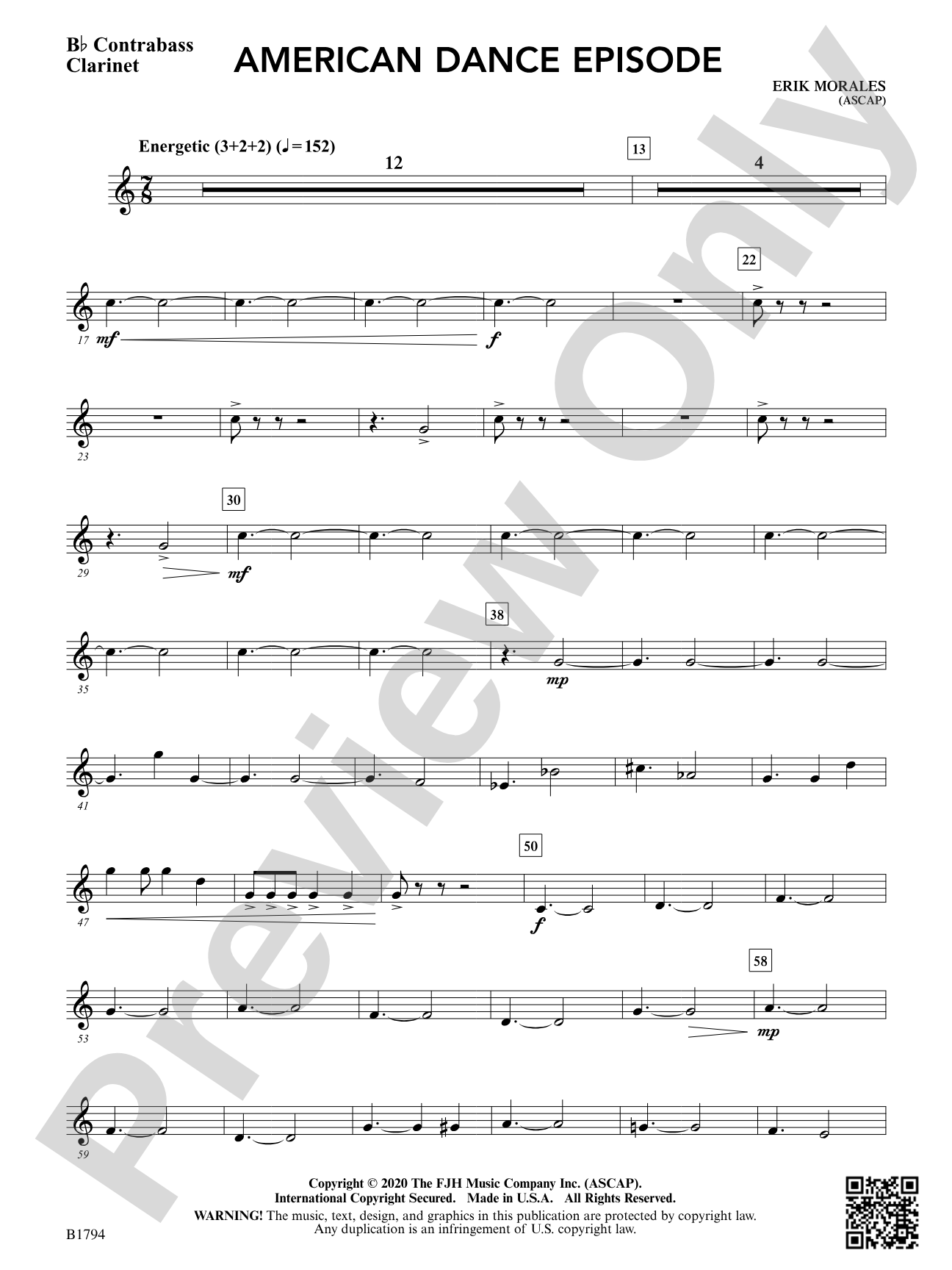 American Dance Episode: B-flat Contrabass Clarinet