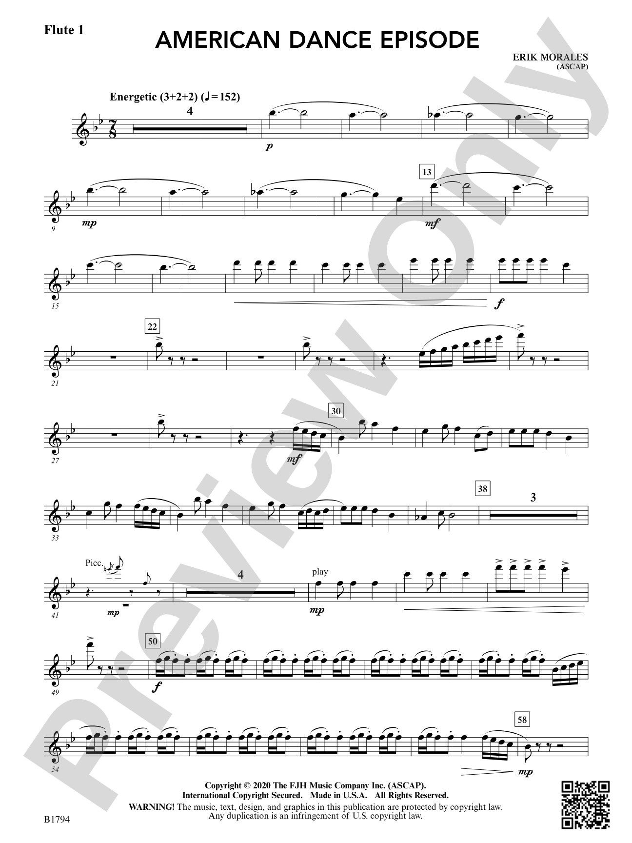 American Dance Episode: Flute 1