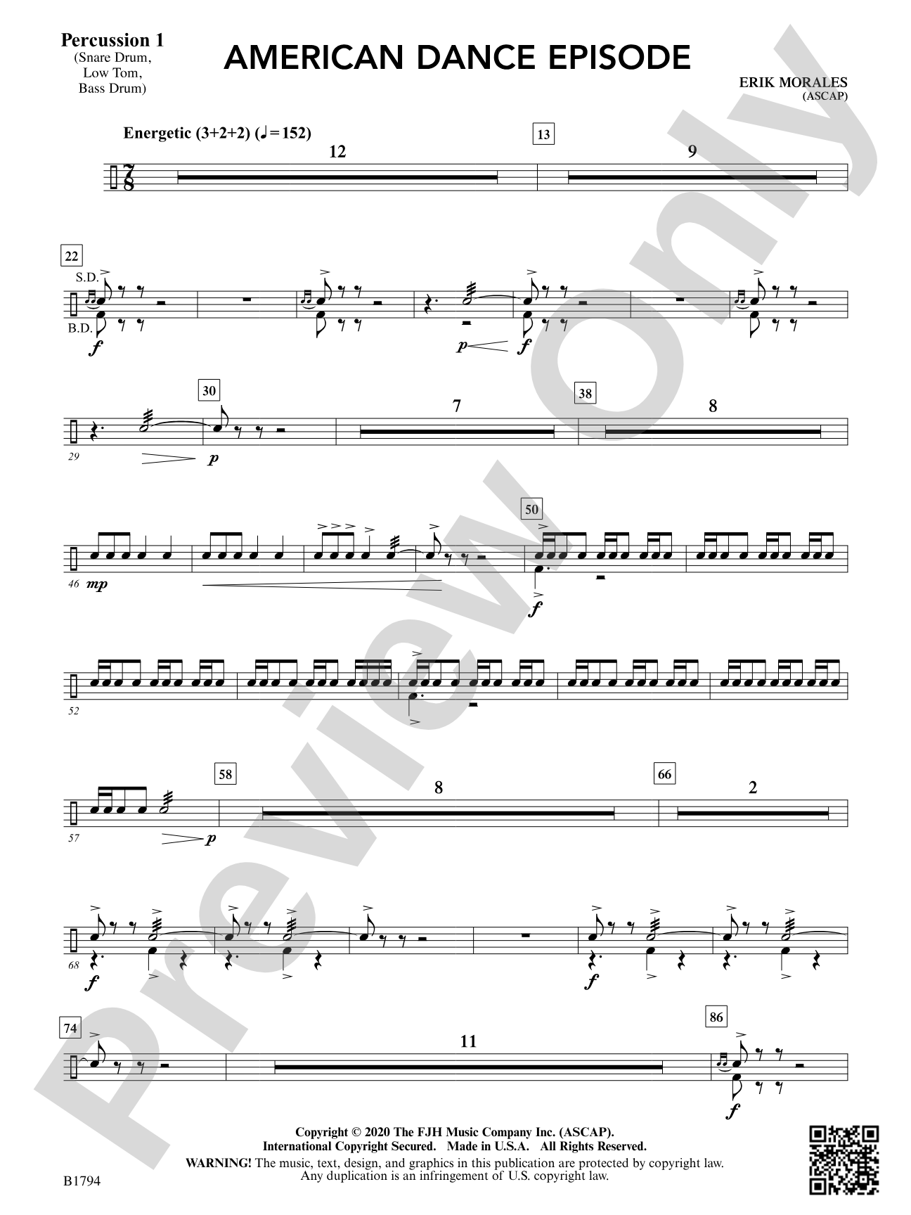 American Dance Episode: Percussion 1