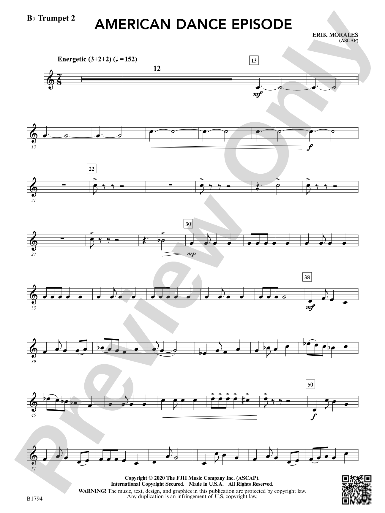 American Dance Episode: B-flat Trumpet 2