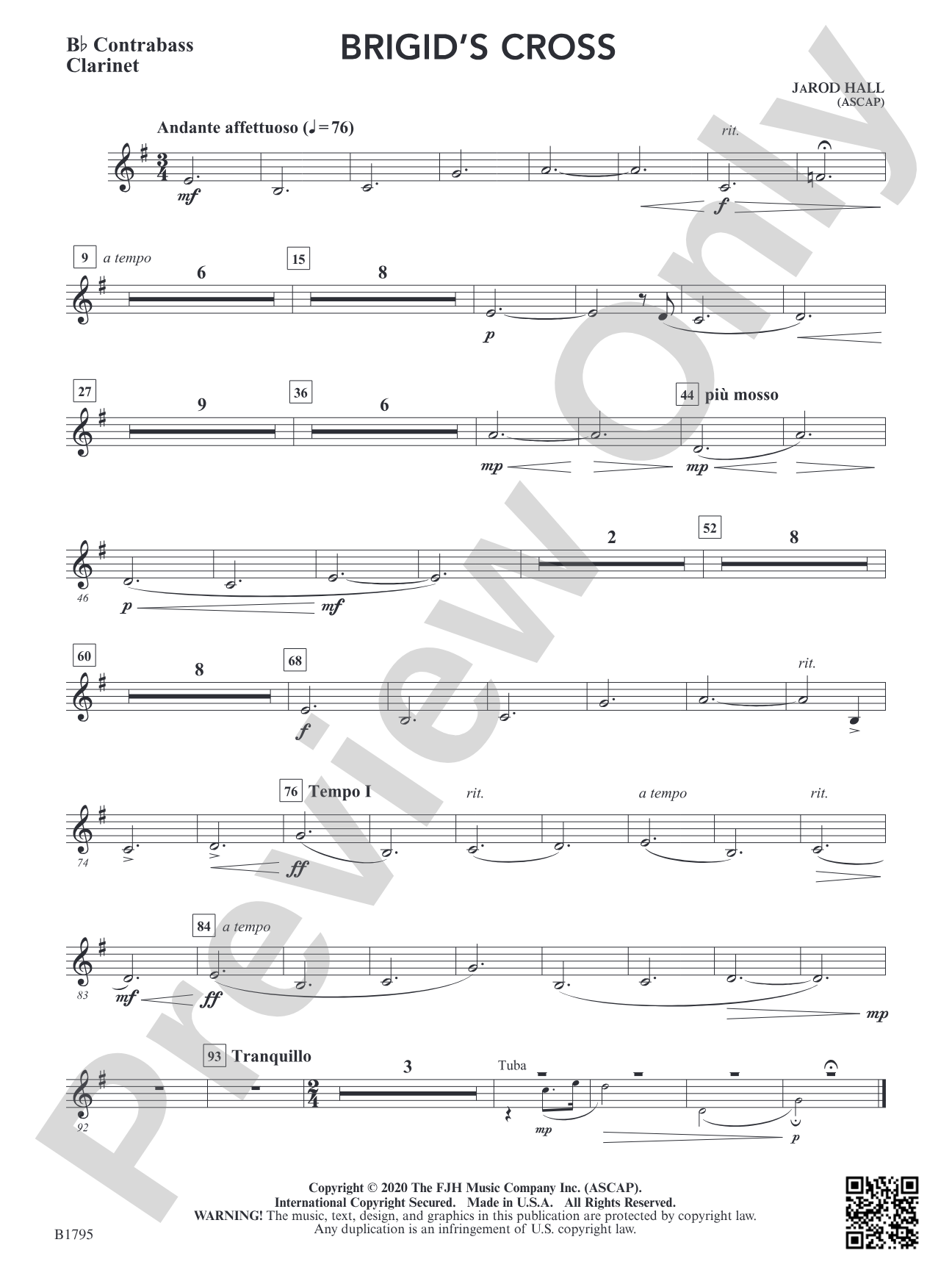 Brigid's Cross: B-flat Contrabass Clarinet