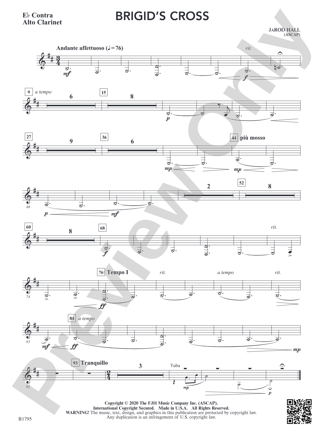 Brigid's Cross: E-flat Contra Alto Clarinet