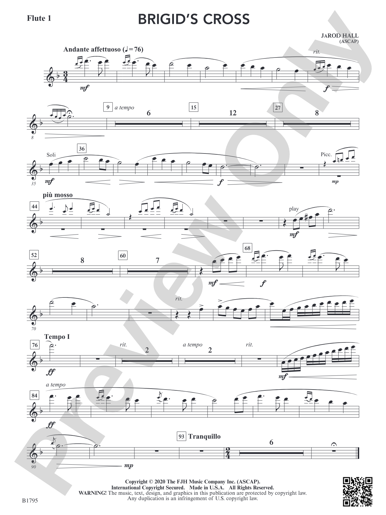 Brigid's Cross: Flute 1