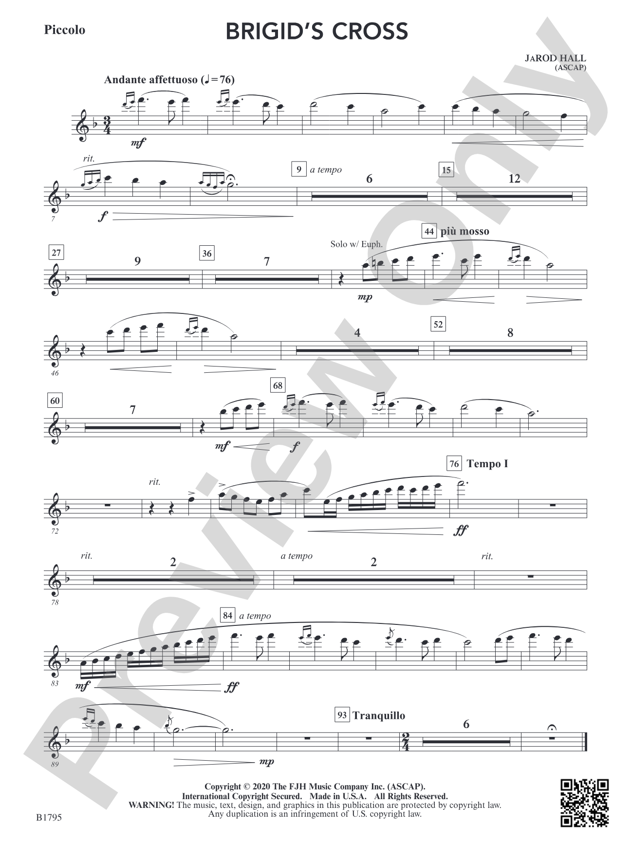 Brigid's Cross: Piccolo