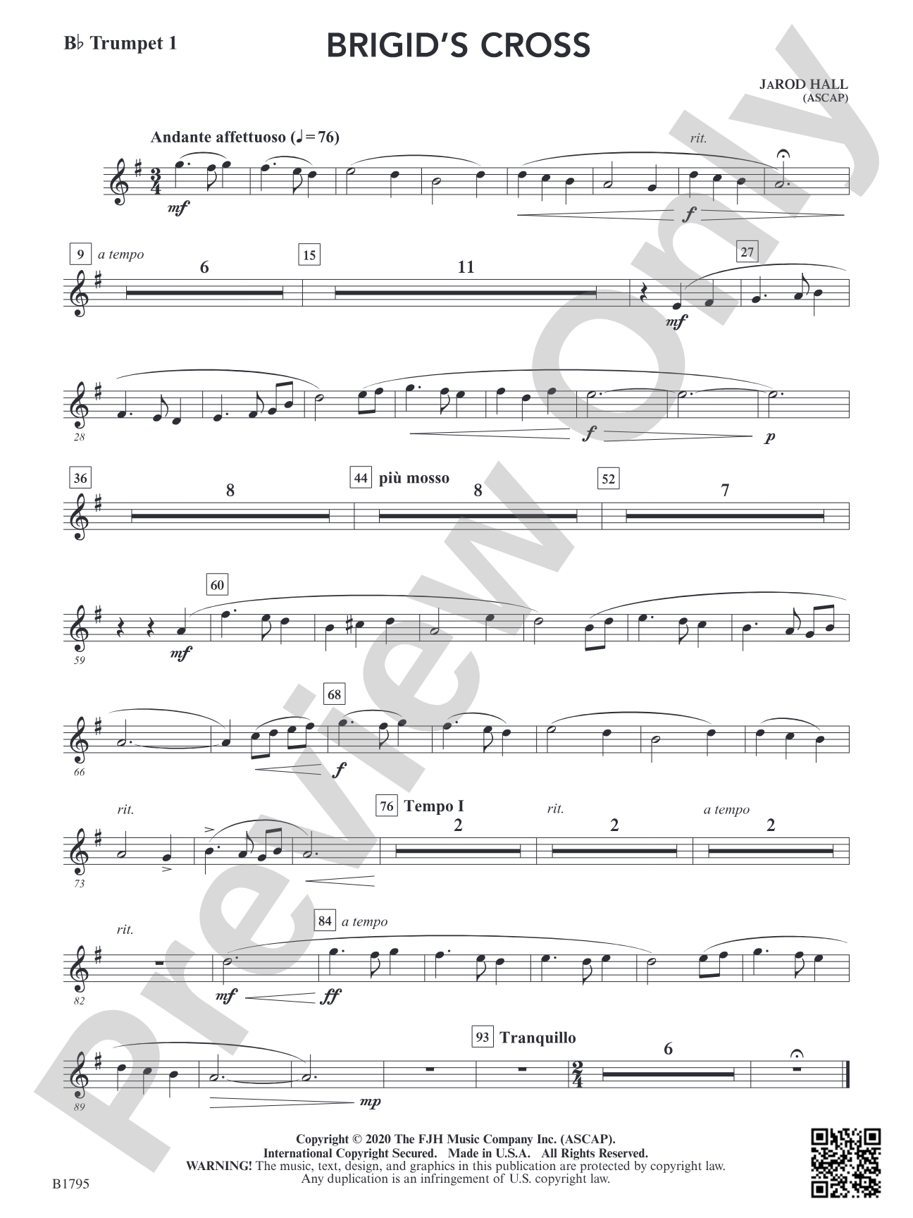 Brigid's Cross: B-flat Trumpet 1