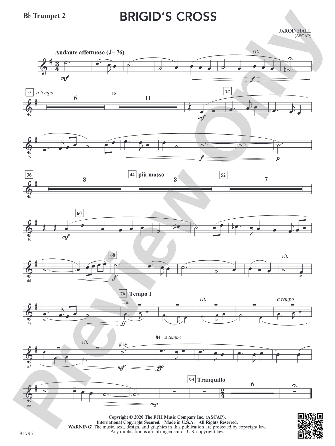 Brigid's Cross: B-flat Trumpet 2