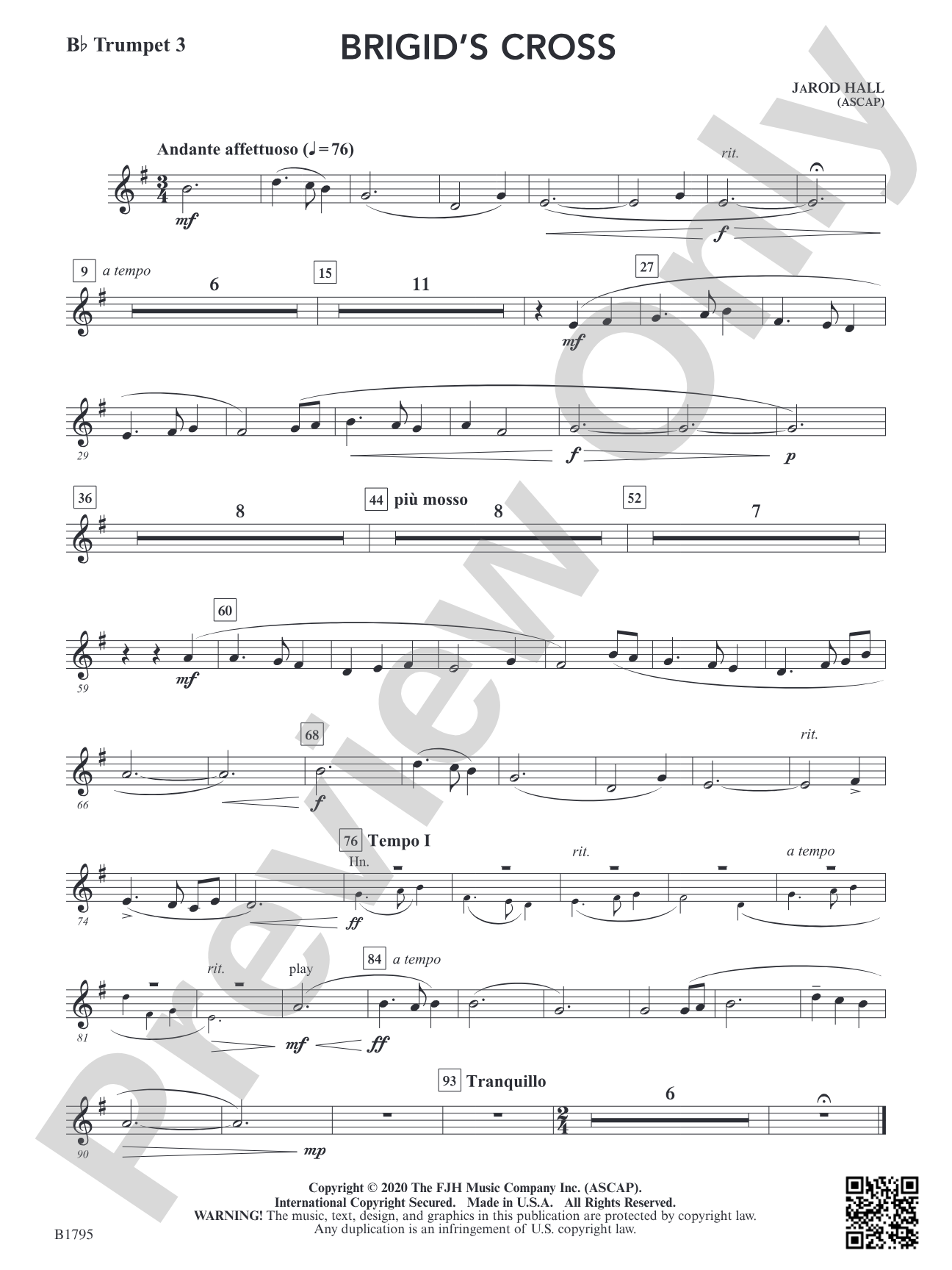 Brigid's Cross: B-flat Trumpet 3