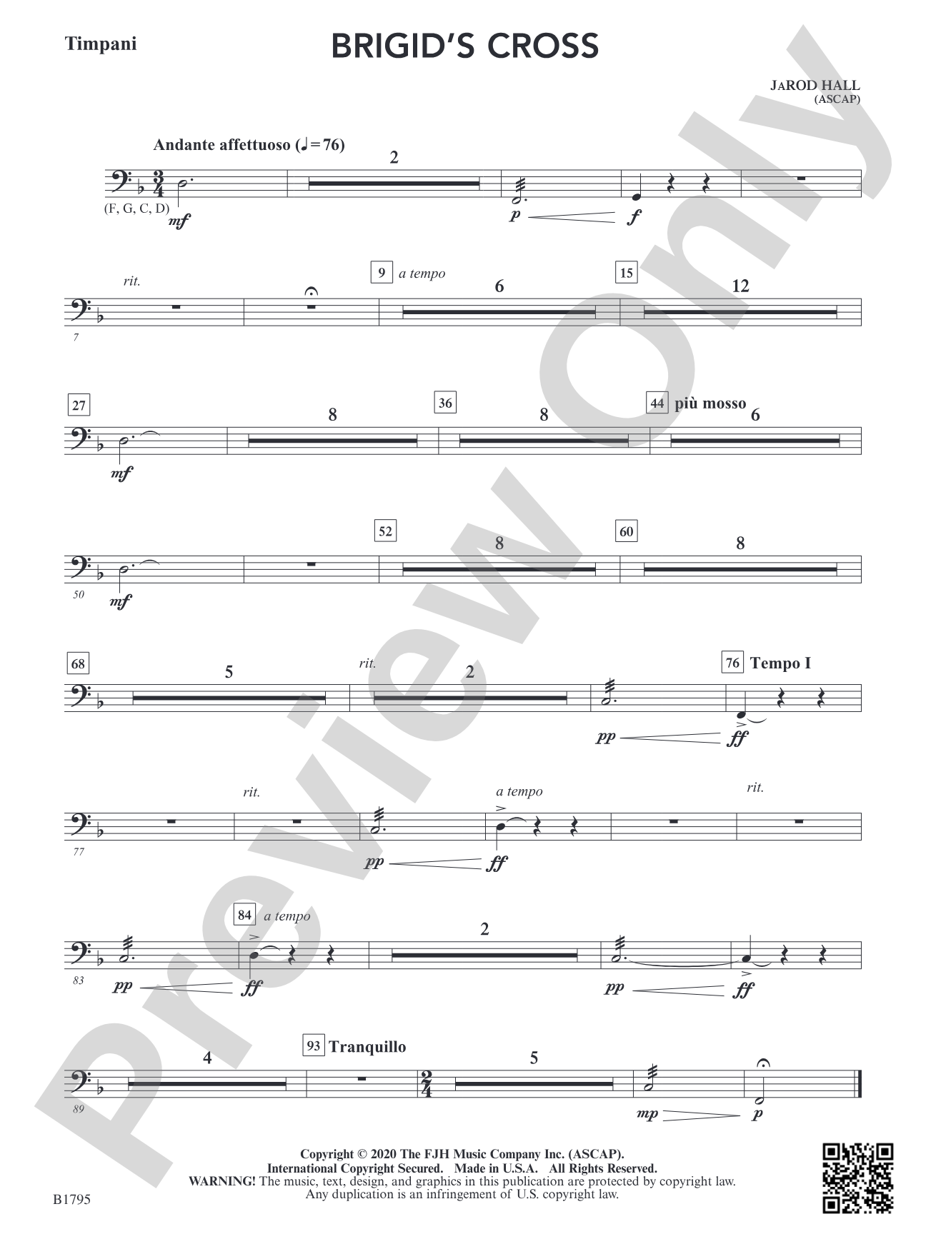 Brigid's Cross: Timpani
