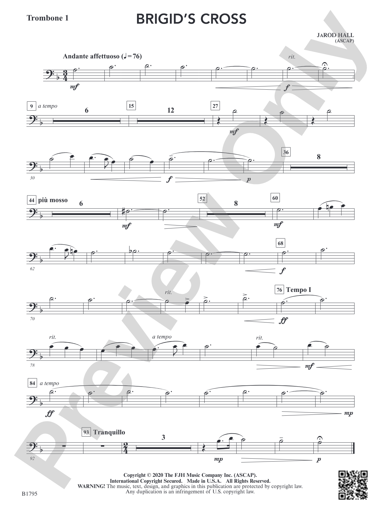Brigid's Cross: Trombone 1