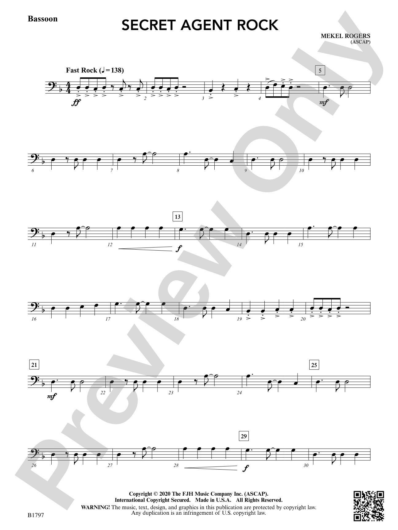 Secret Agent Rock: Bassoon