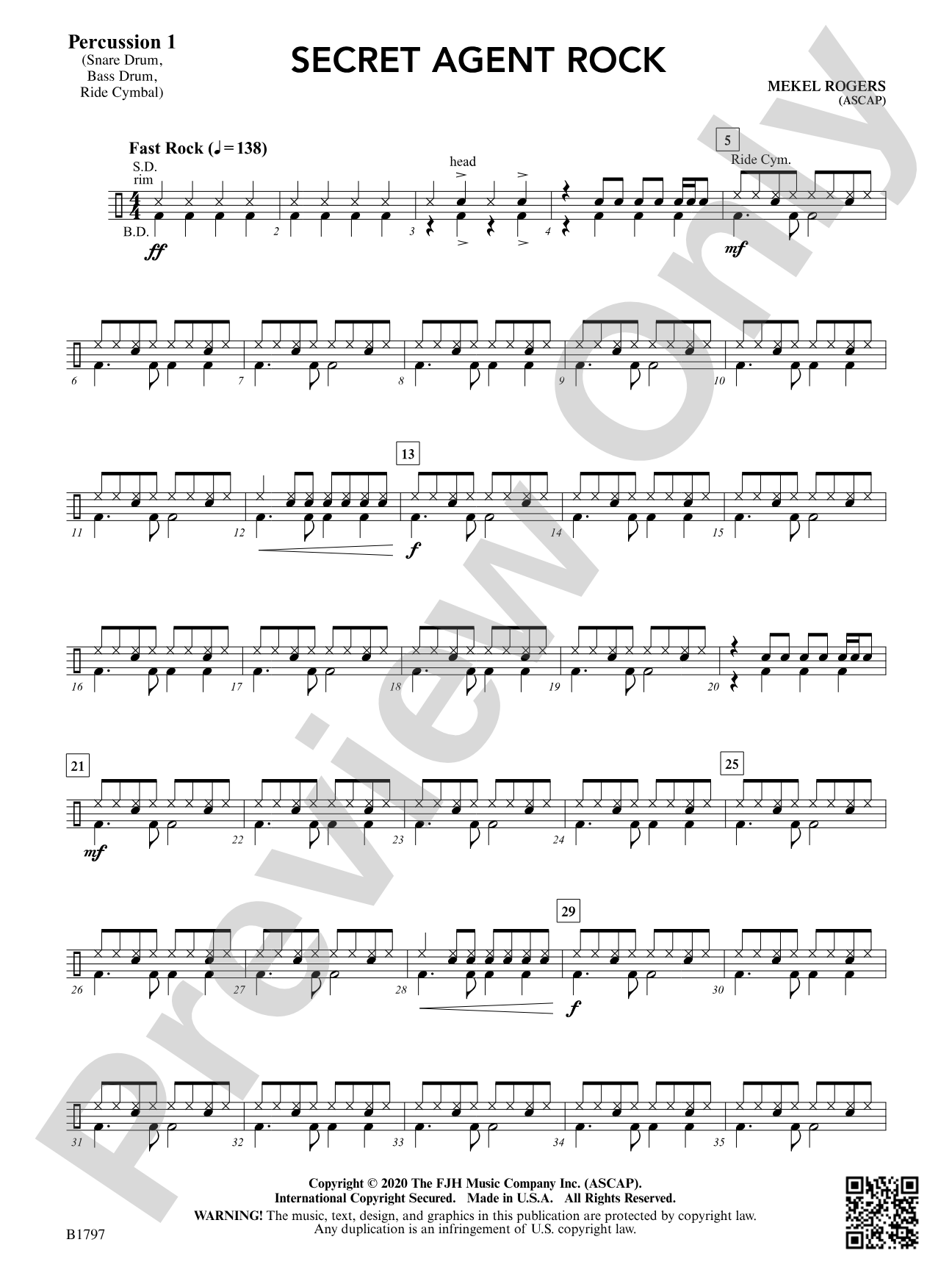 Secret Agent Rock: Percussion 1