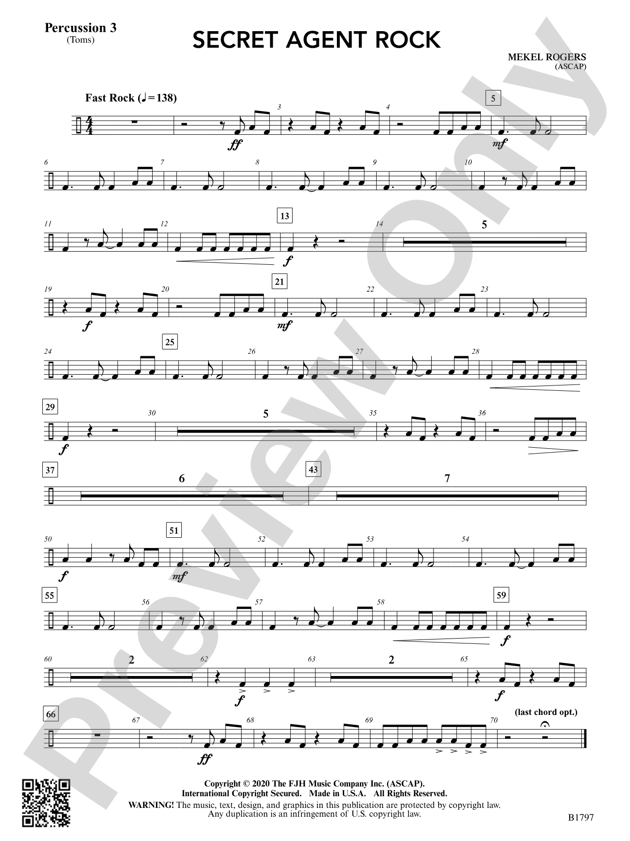 Secret Agent Rock: Percussion 3