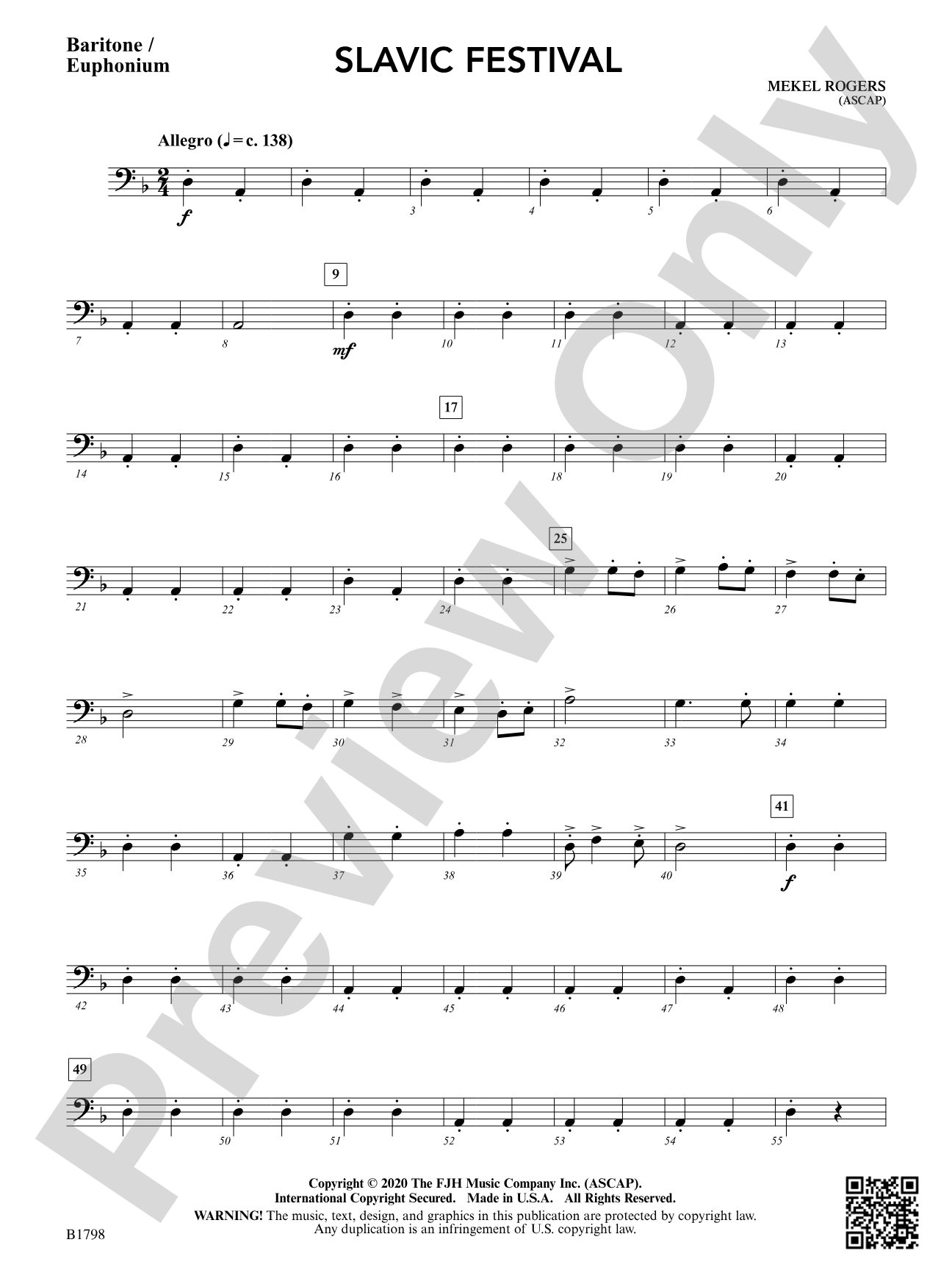Slavic Festival: Baritone / Euphonium