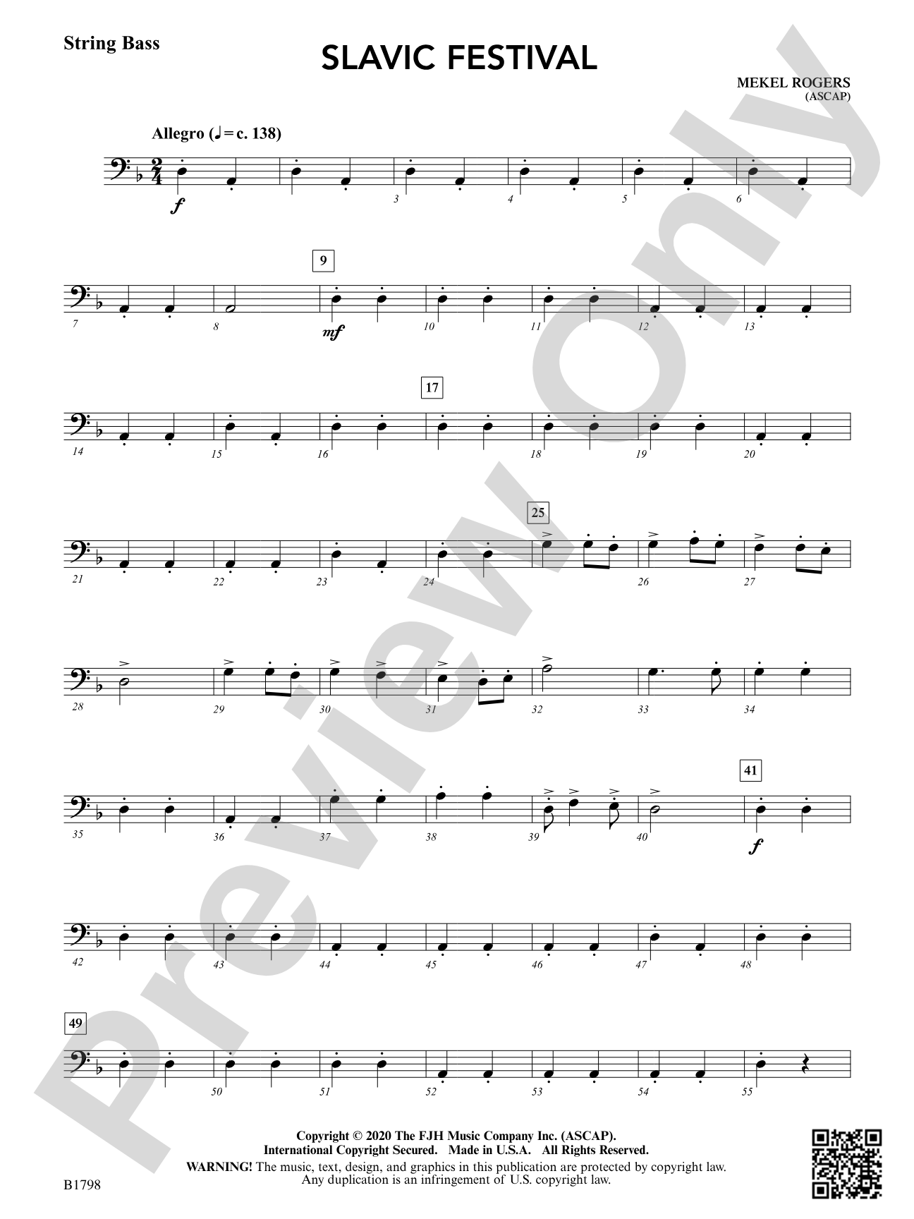 Slavic Festival: String Bass
