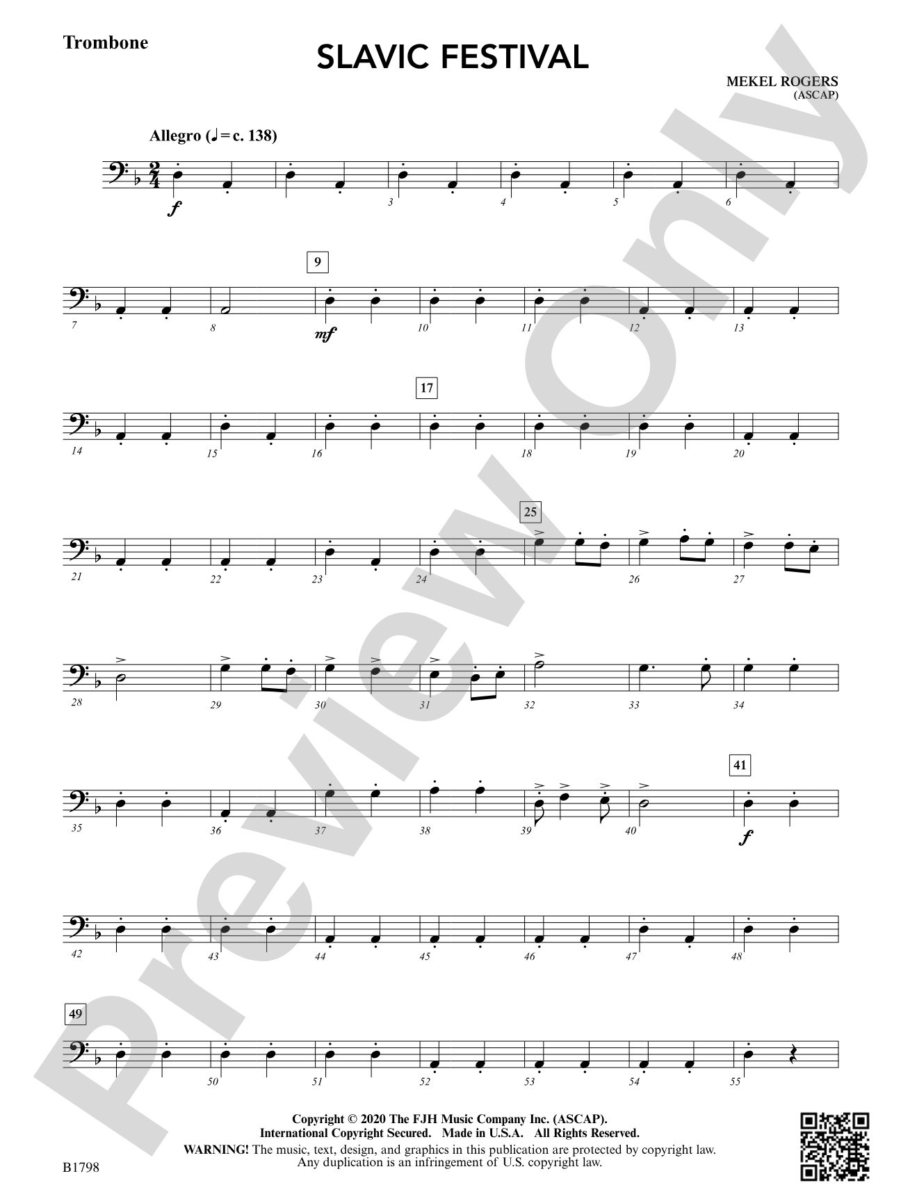 Slavic Festival: Trombone