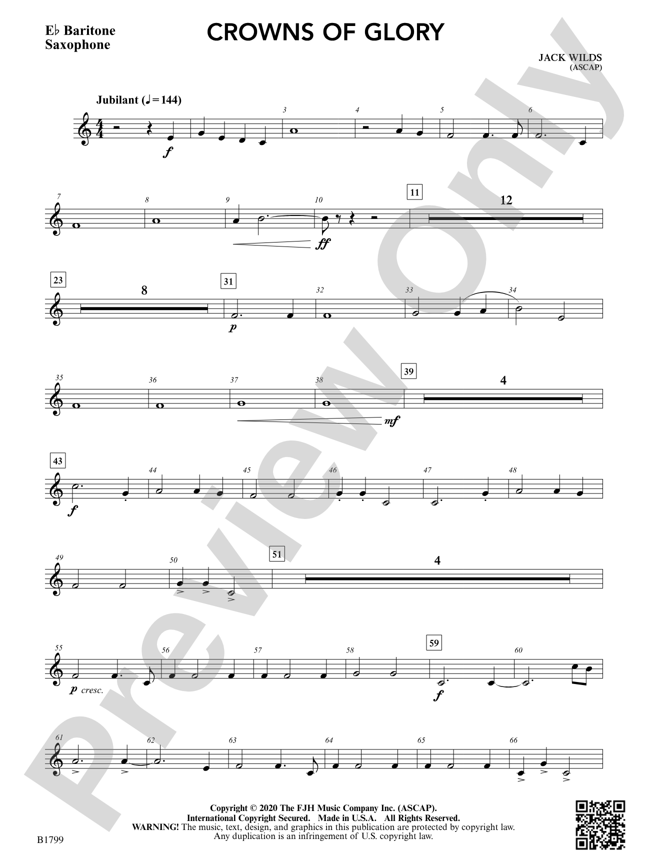 Crowns of Glory: E-flat Baritone Saxophone