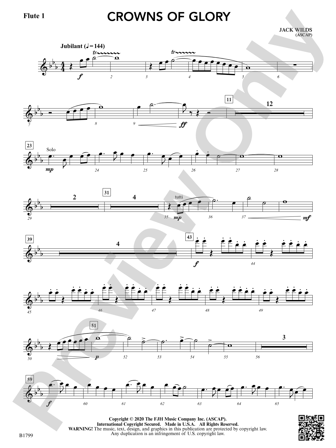 Crowns of Glory: Flute 1