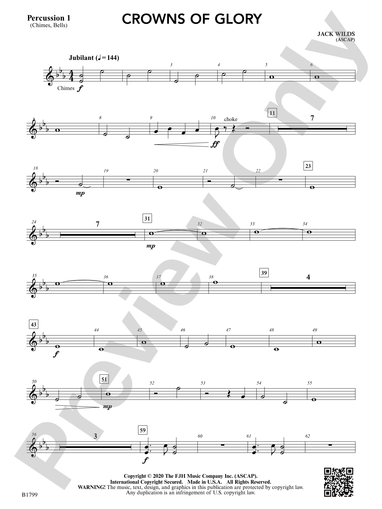 Crowns of Glory: Percussion 1