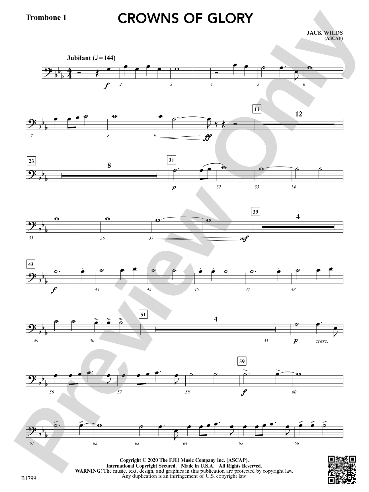 Crowns of Glory: Trombone 1