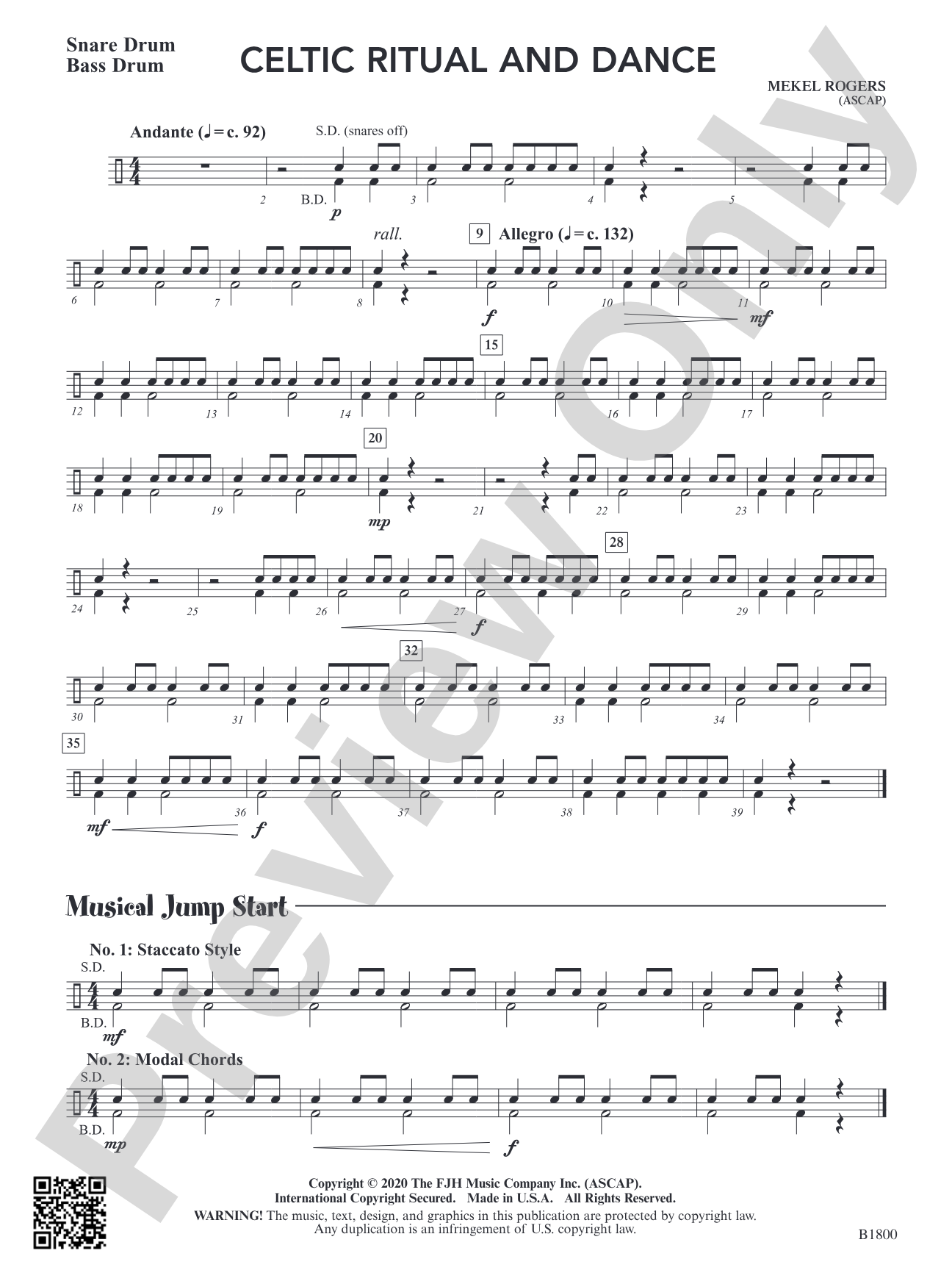 Celtic Ritual and Dance: Snare Drum/Bass Drum
