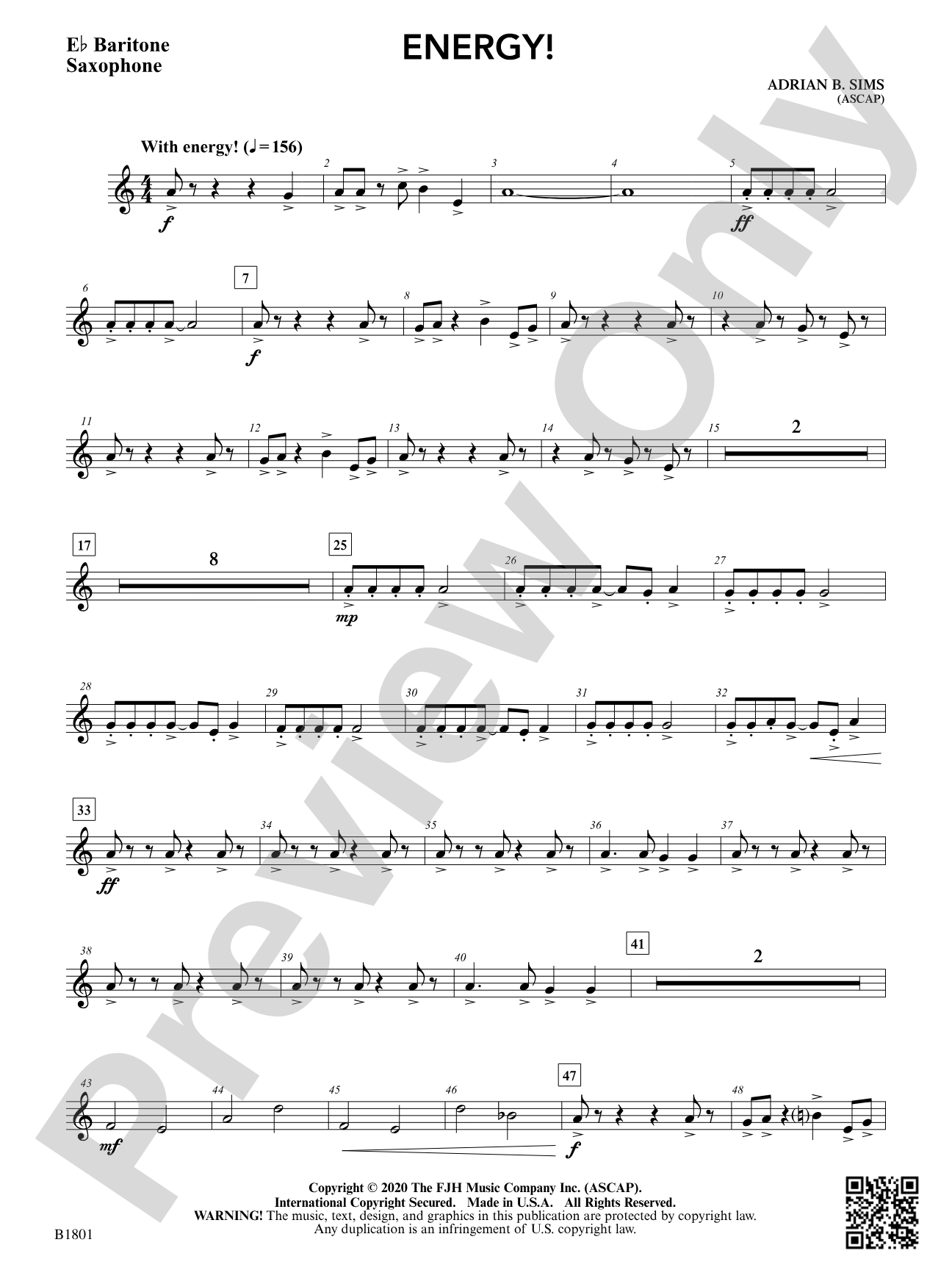 Energy!: E-flat Baritone Saxophone