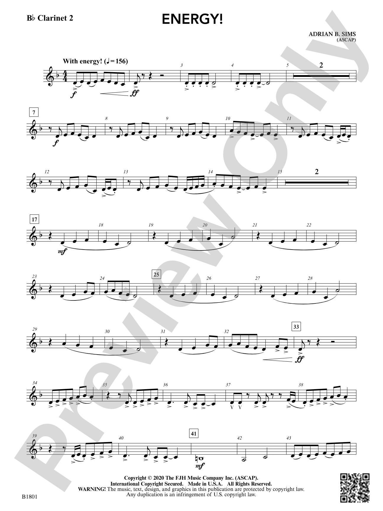 Energy!: B-flat Clarinet 2