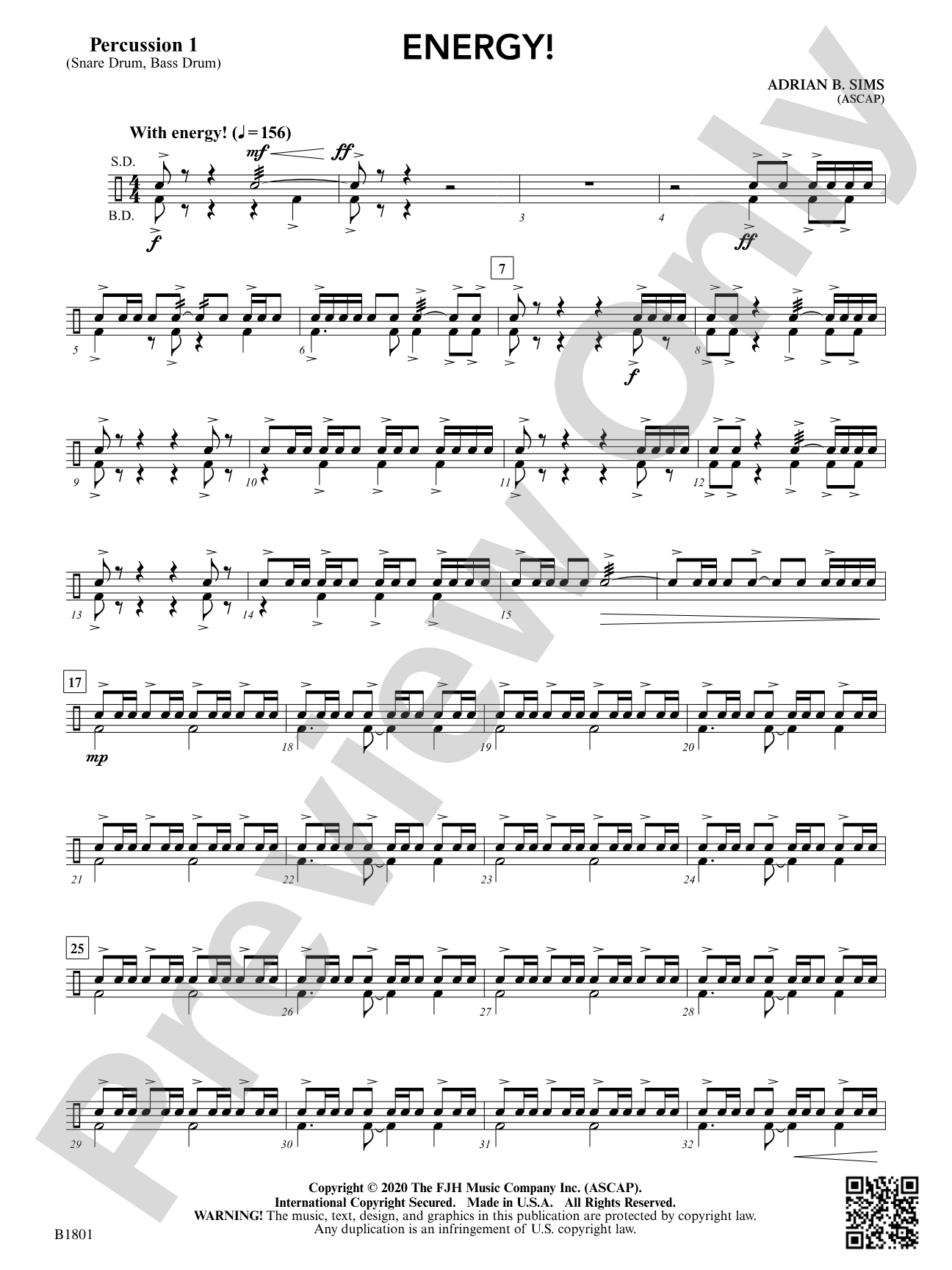 Energy!: Percussion 1
