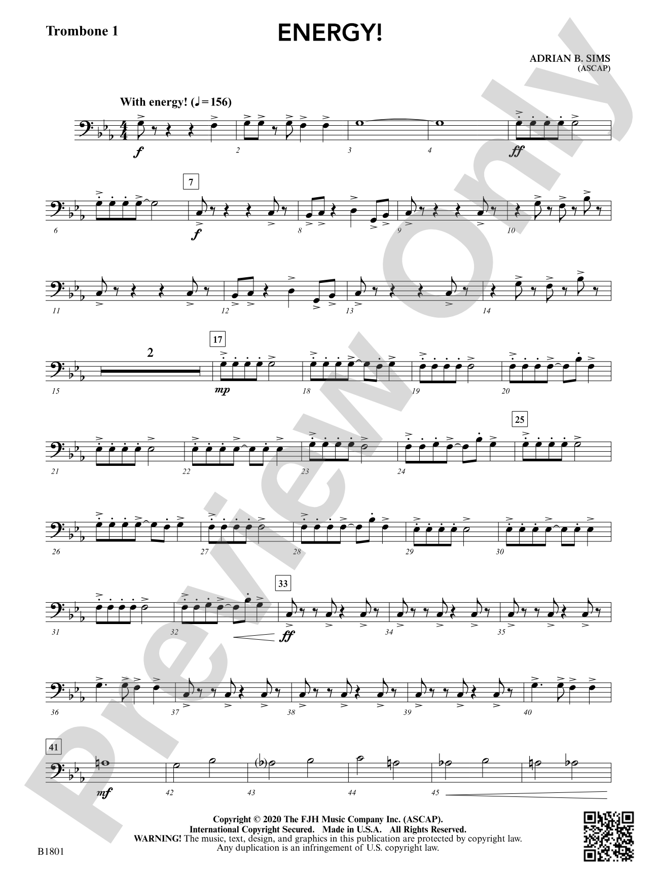 Energy!: Trombone 1