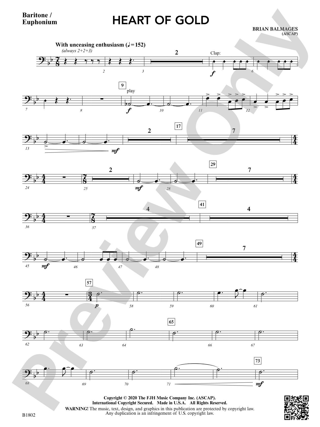 Heart of Gold: Baritone / Euphonium