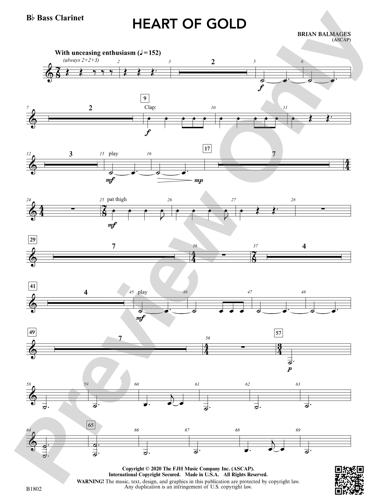 Heart of Gold: B-flat Bass Clarinet