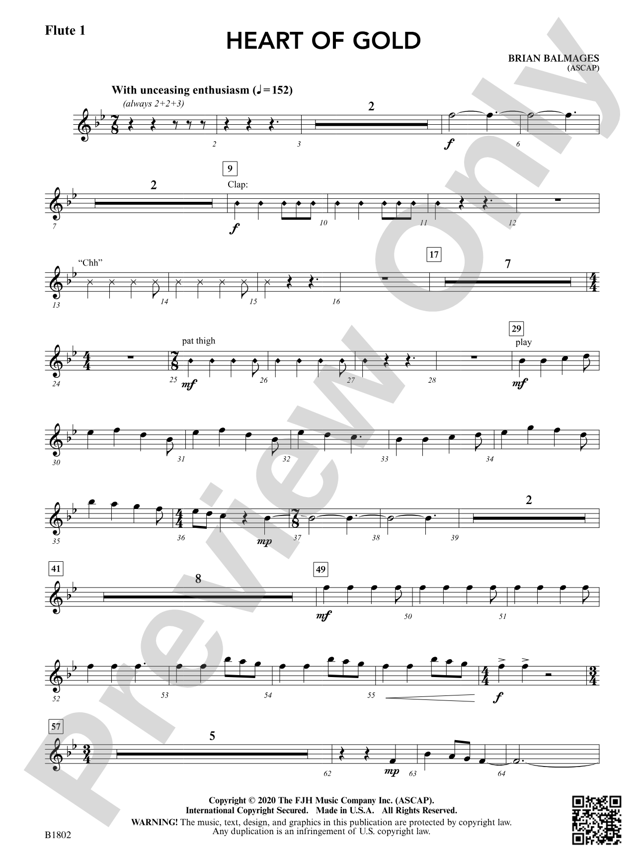 Heart of Gold: Flute 1