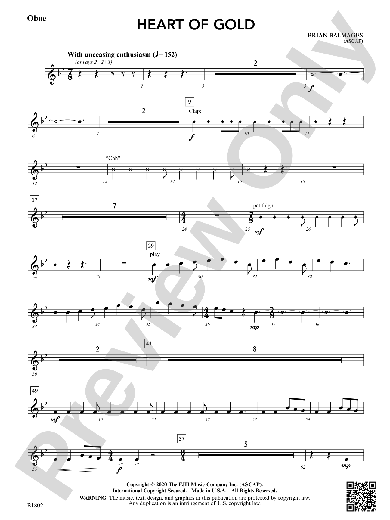 Heart of Gold: Oboe