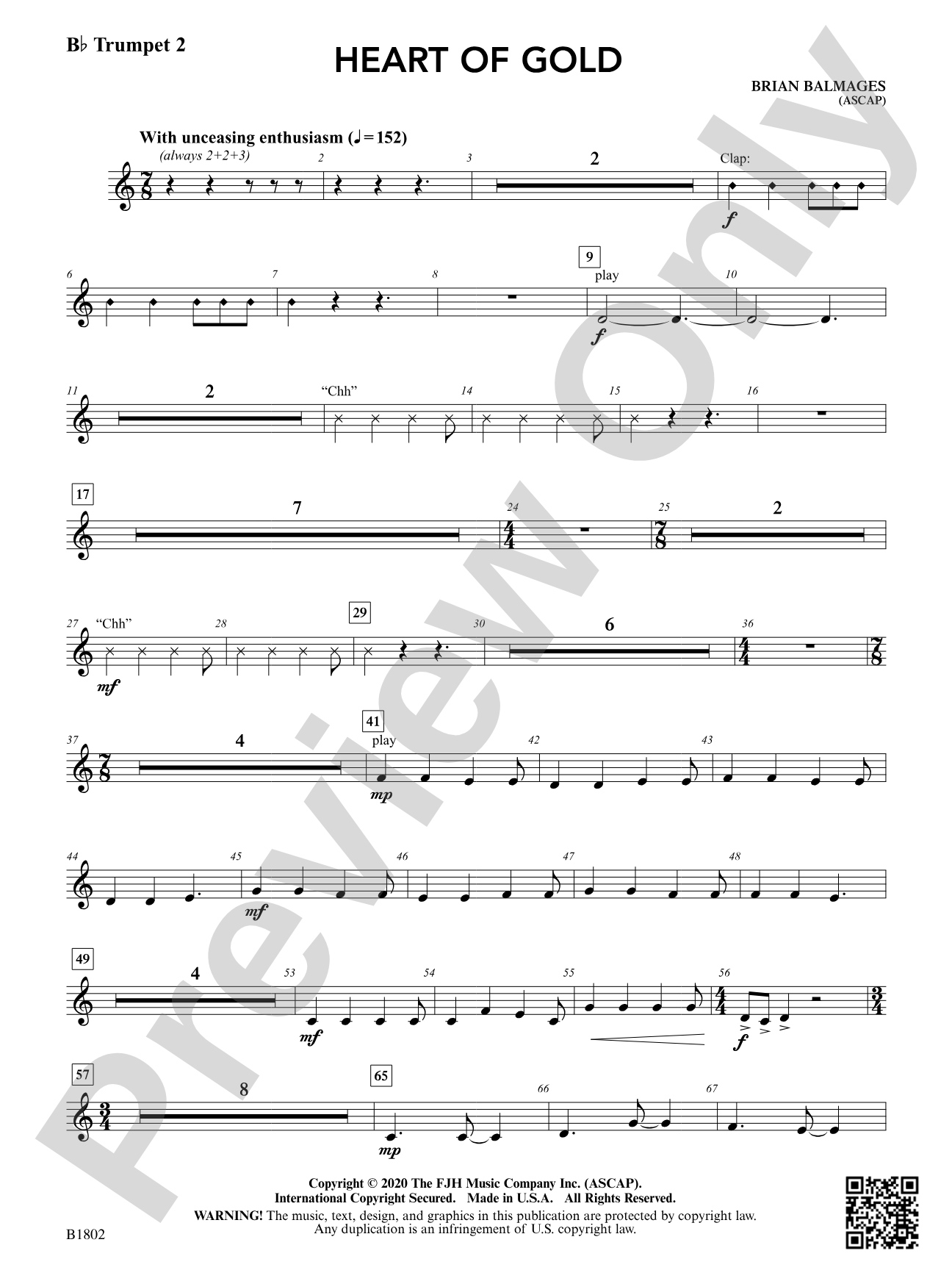 Heart of Gold: B-flat Trumpet 2