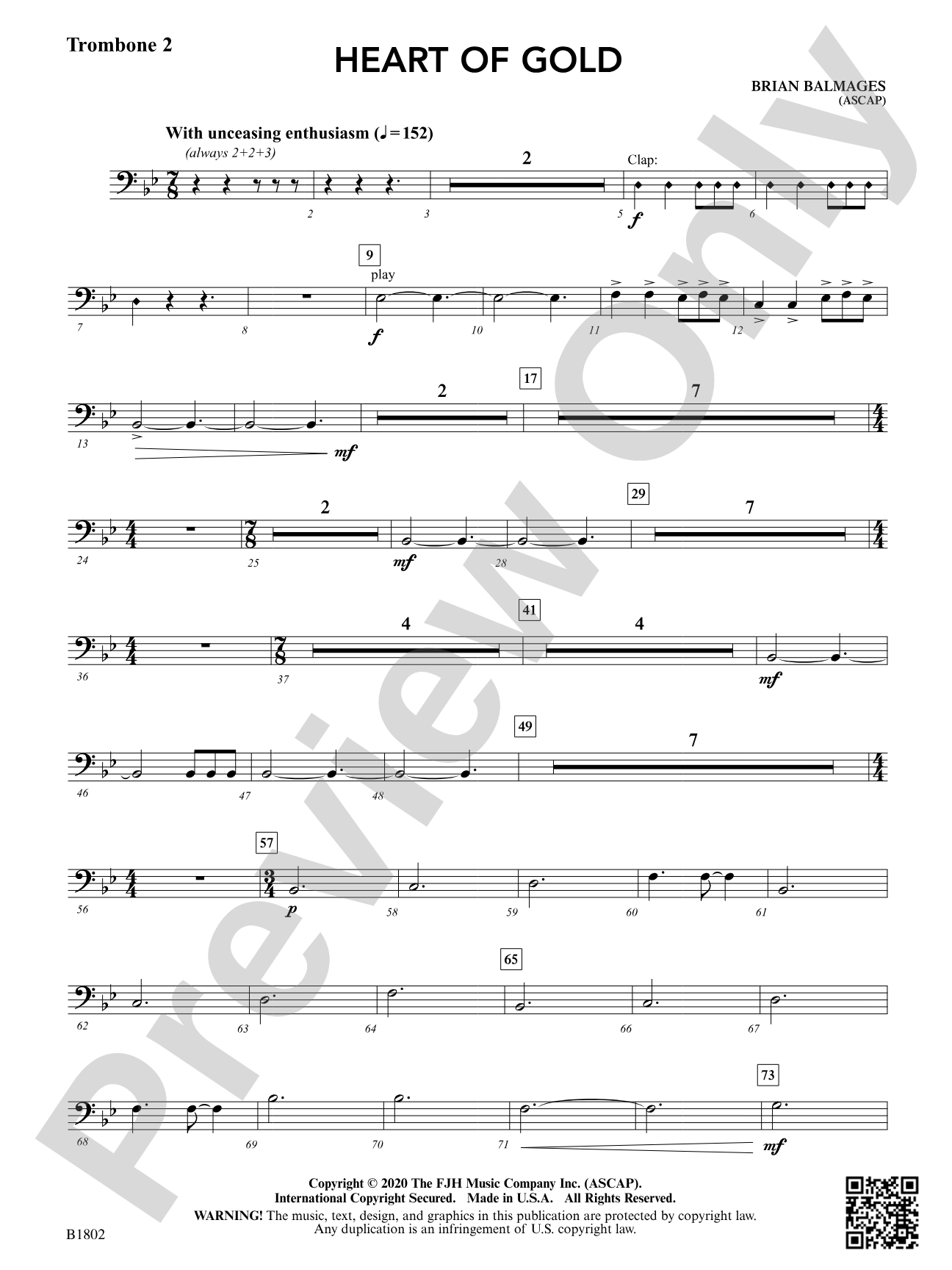 Heart of Gold: Trombone 2