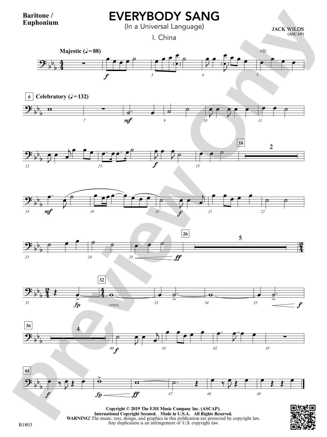 Everybody Sang (In a Universal Language): Baritone / Euphonium