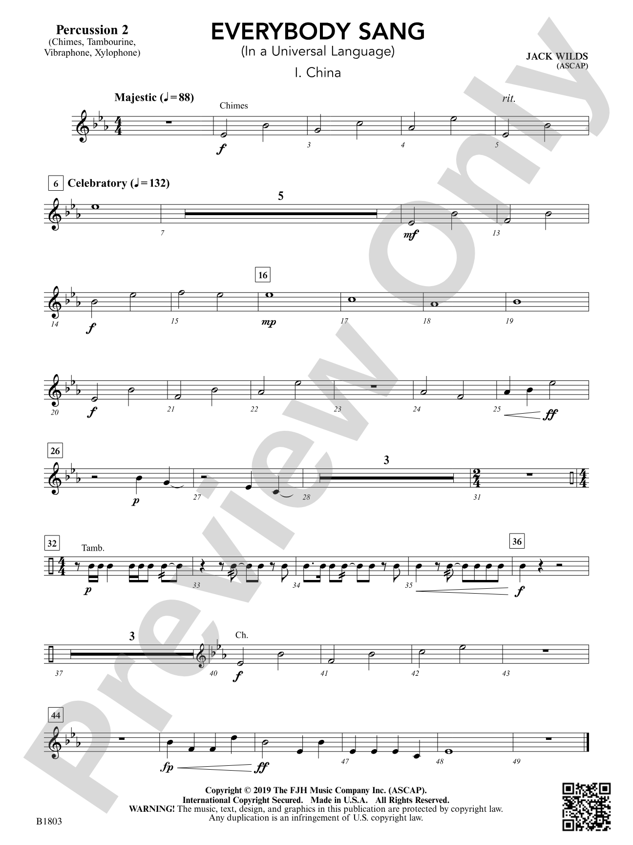 Everybody Sang (In a Universal Language): Percussion 2