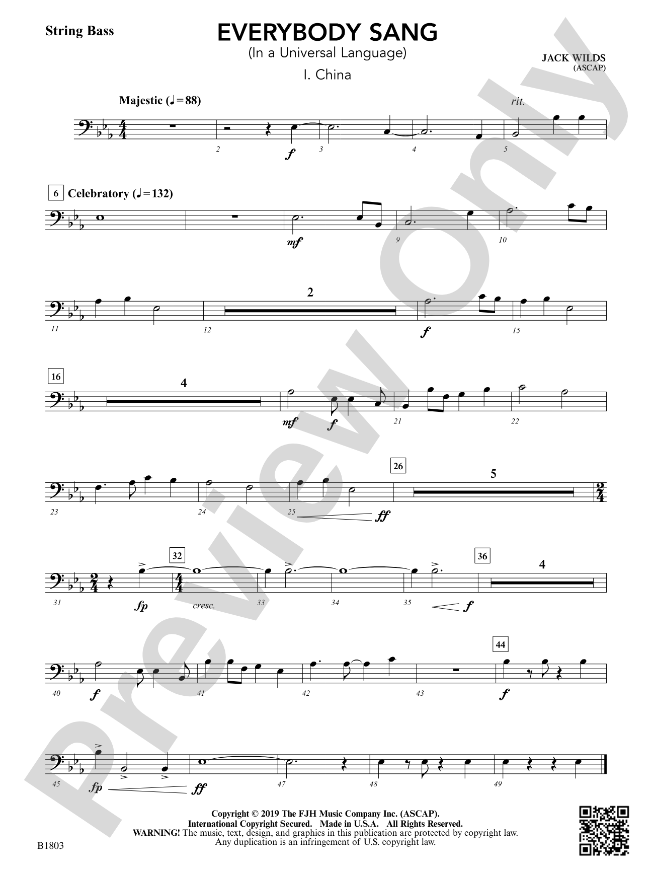 Everybody Sang (In a Universal Language): String Bass