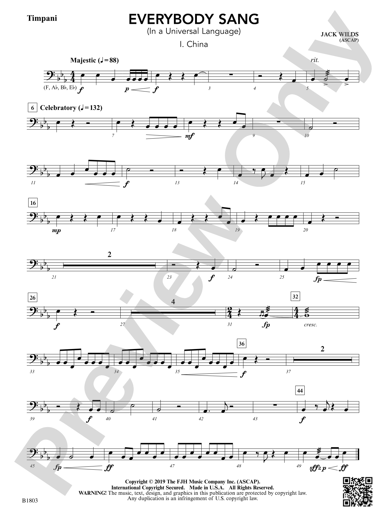 Everybody Sang (In a Universal Language): Timpani