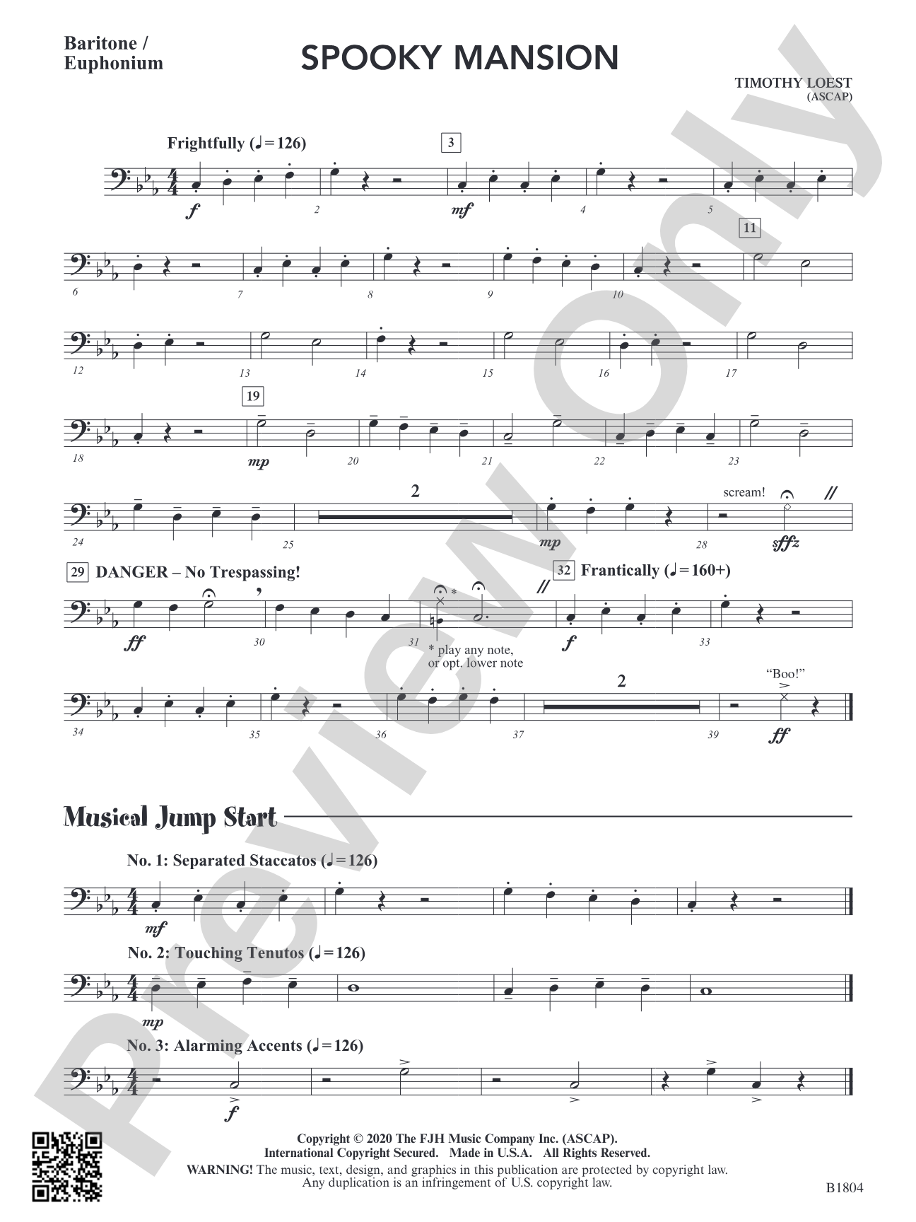 Spooky Mansion: Baritone / Euphonium