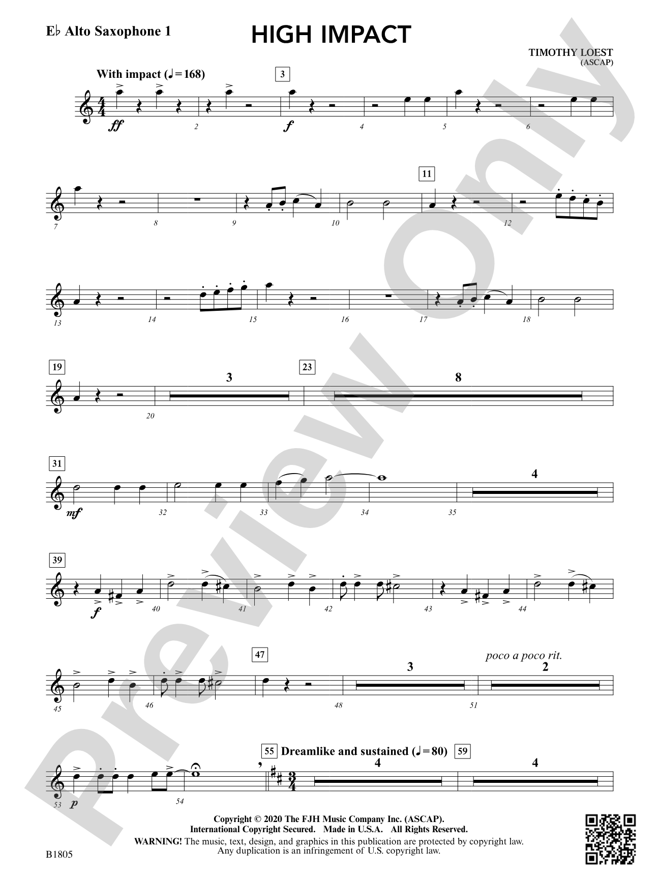 High Impact: E-flat Alto Saxophone 1